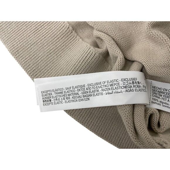 Massimo Dutti Mens Cardigan Sweater XL Beige Cotton Full Zip 0978/350 NWT - Picture 9 of 13